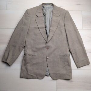 Ermenegildo Zegna Soft Blazer Mens 43R Beige Textured Sport Coat Jacket